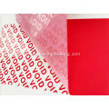 Red Total Transfer Tamper Evident Printing Material